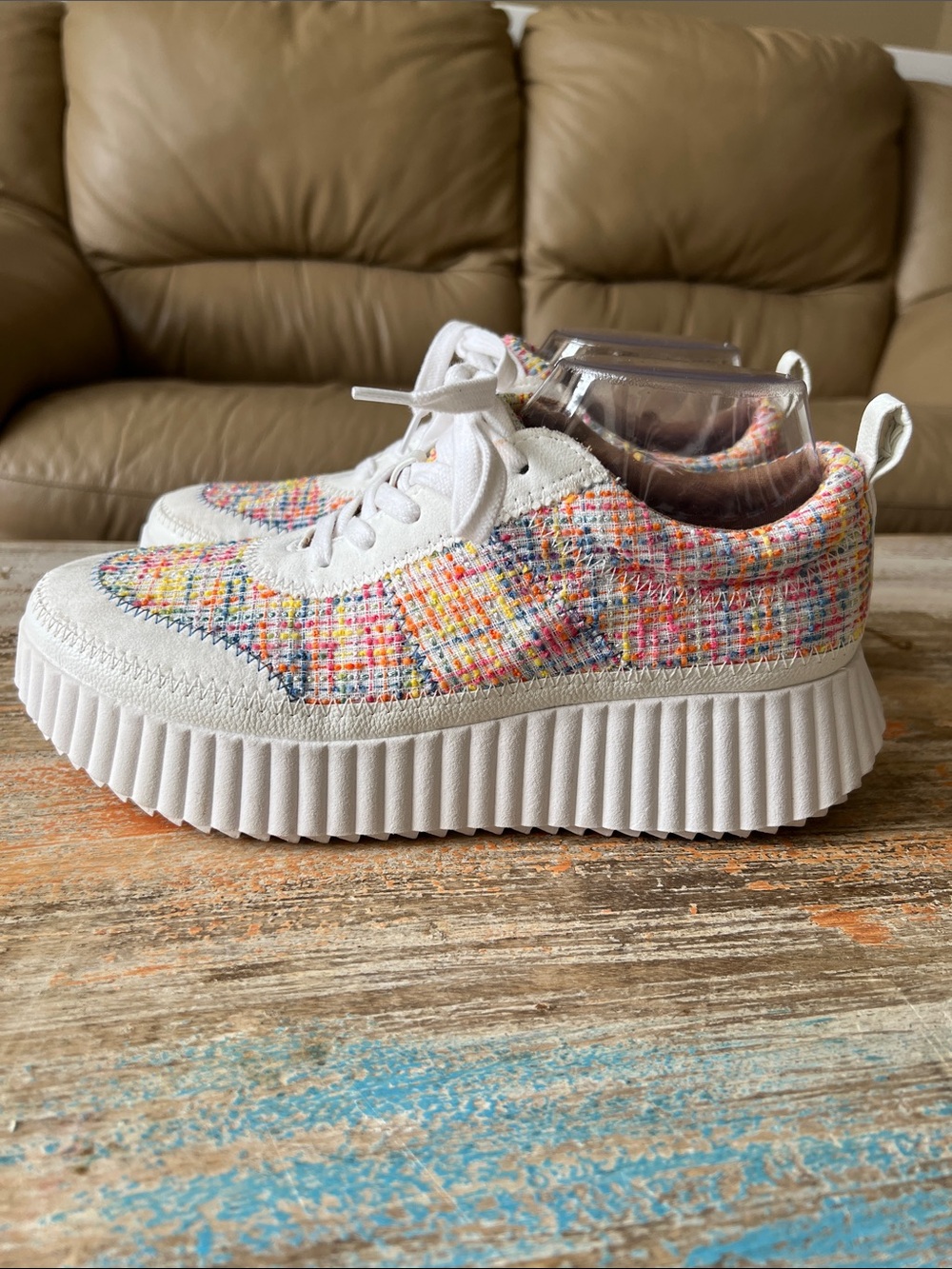 Zodiac Cooper Platform Tweed Sneakers Size 9